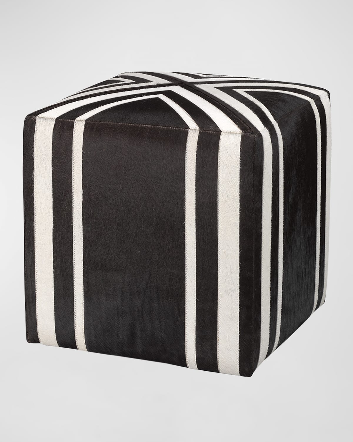 Jamie Young Nantucket Criss Cross Ottoman In Brown