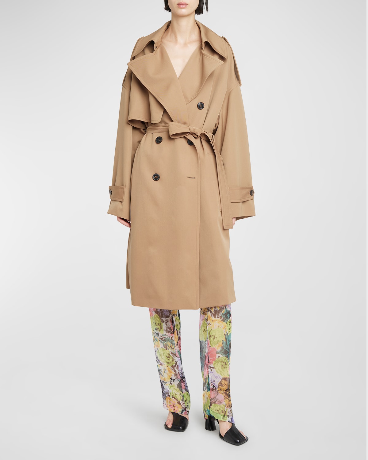 Robyn Belted Double-Breasted Trench Coat
