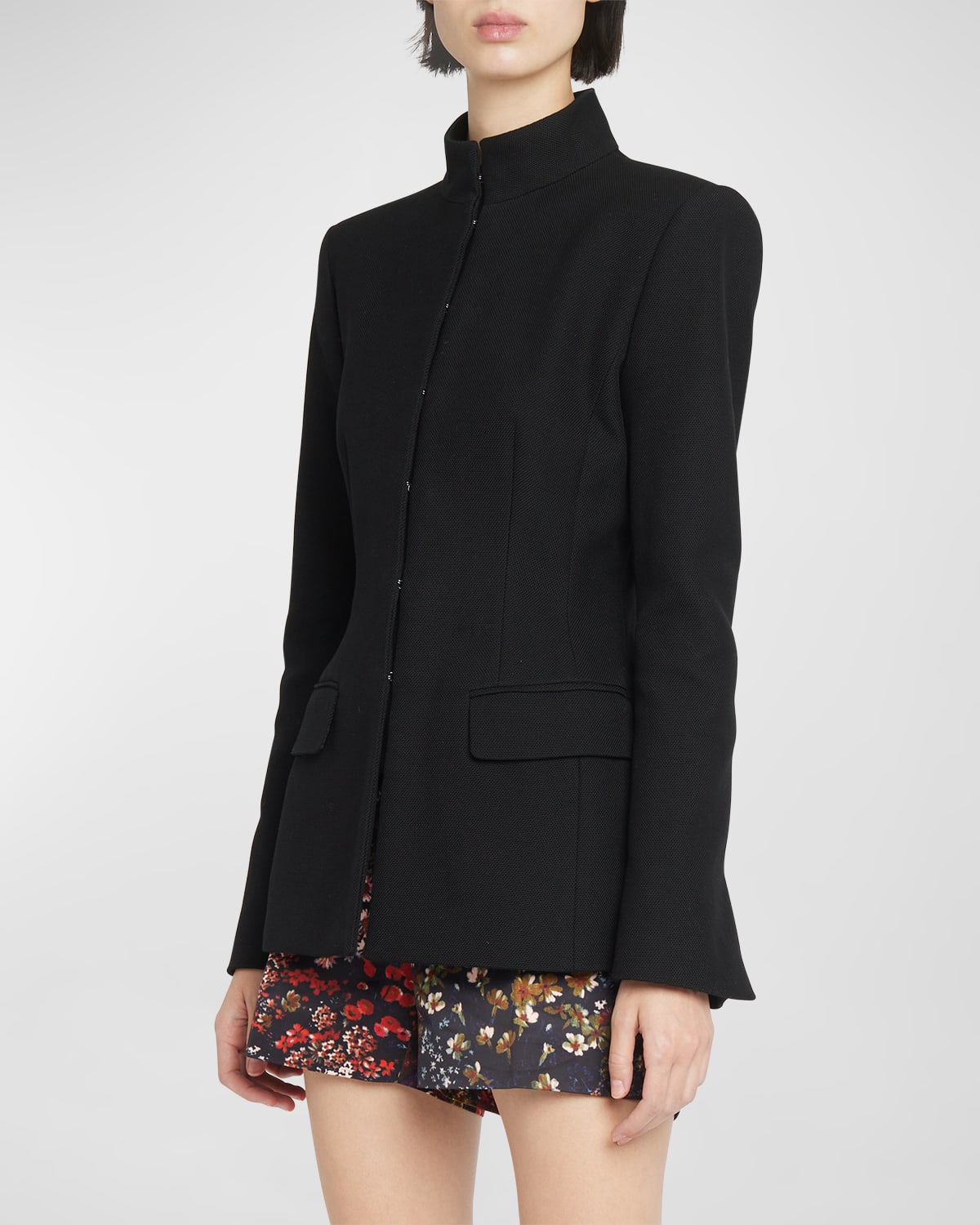 Dries Van Noten Bobby Tailored Cotton Jacket In Black