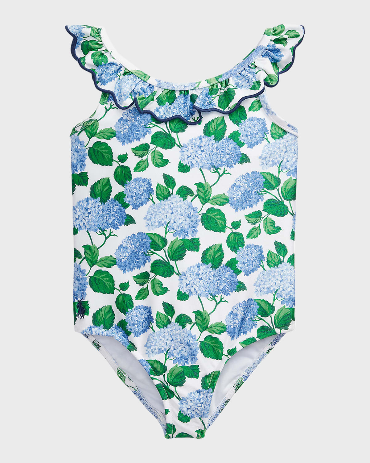 Ralph Lauren Kids' Girl's Floral One-piece Swimsuit In White