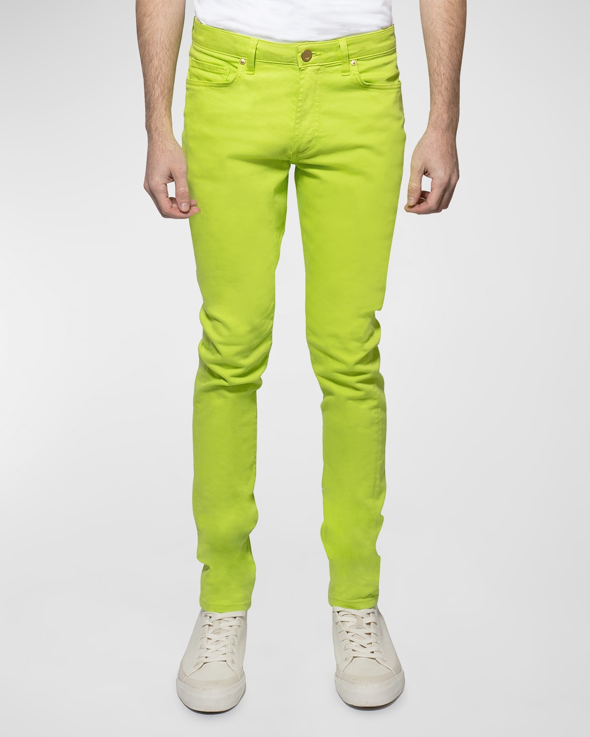 Monfrere Men s Greyson Cotton blend Slim fit Jeans In Neon Green