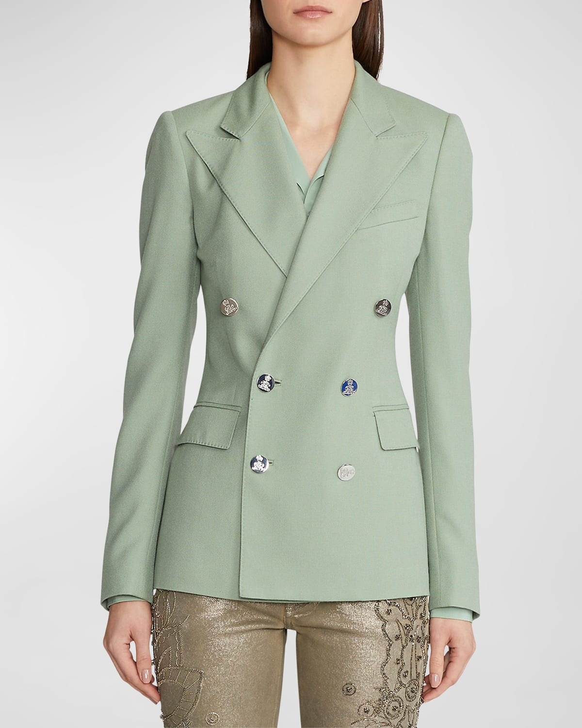Ralph Lauren Camden Cashmere Blazer Jacket In Spring Sage