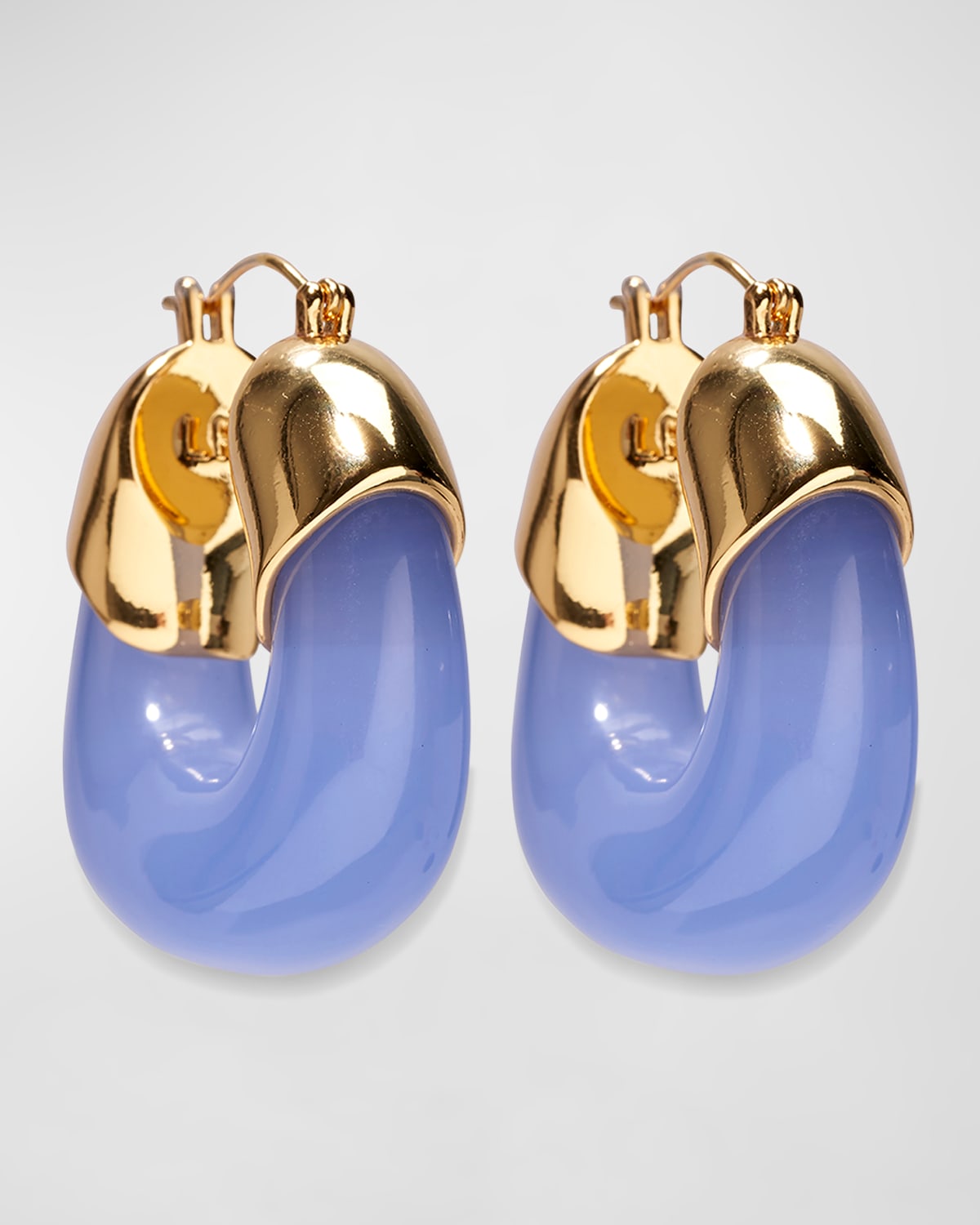 Lizzie Fortunato Organic Hoop Earrings In Blue