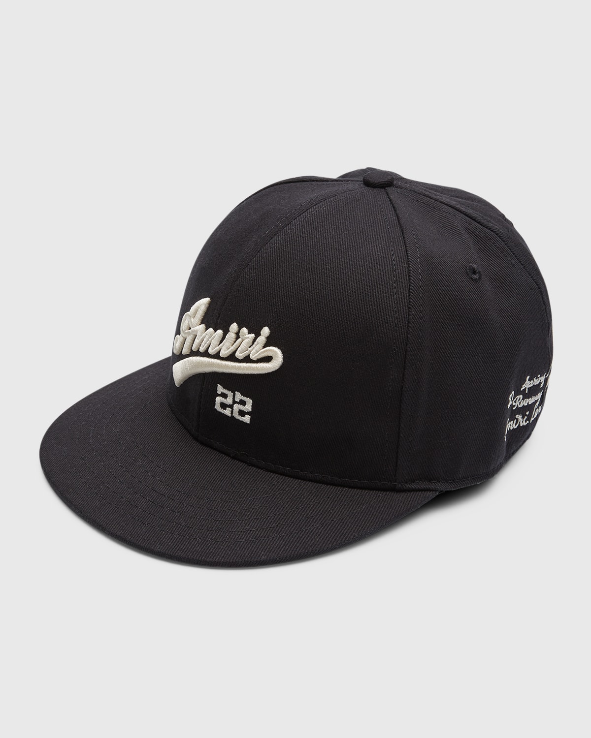 Amiri Logo-embroidered Cotton-twill Baseball Cap In Black