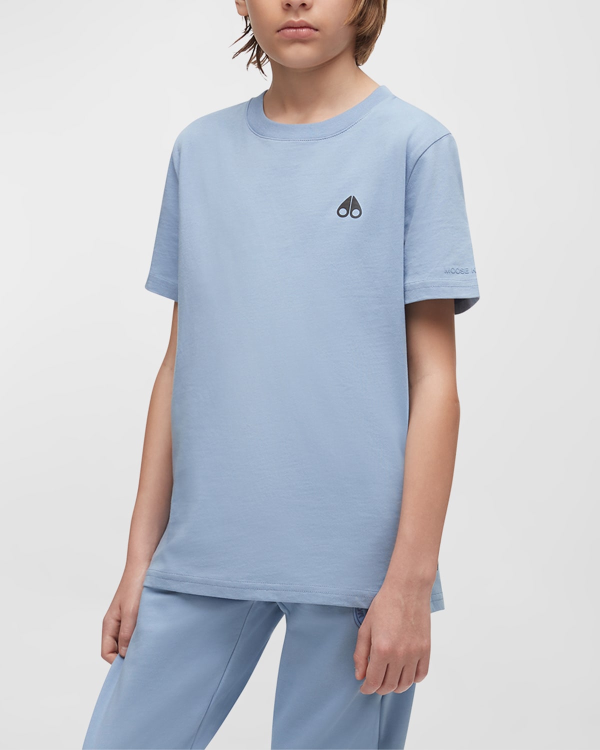 Moose Knuckles Kid's Preston T-shirt, Xs-xl In Windy Blue