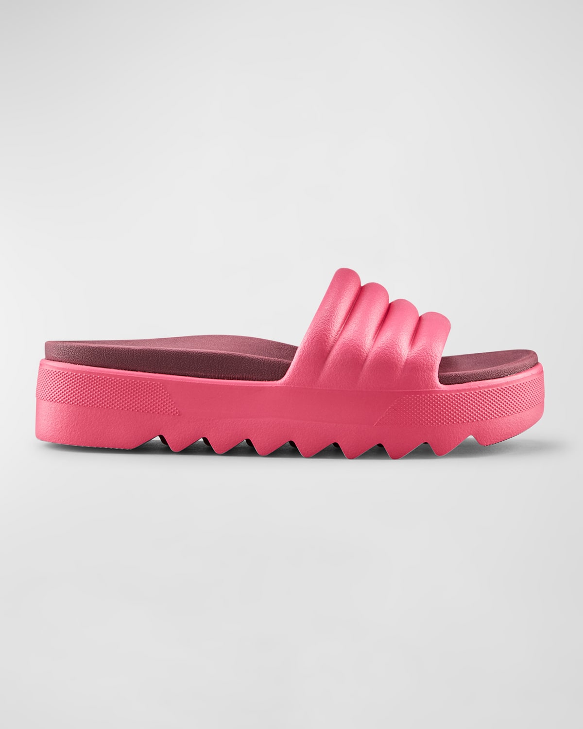 Cougar Pool Party Platform Slide Sandal In Berry-merlot