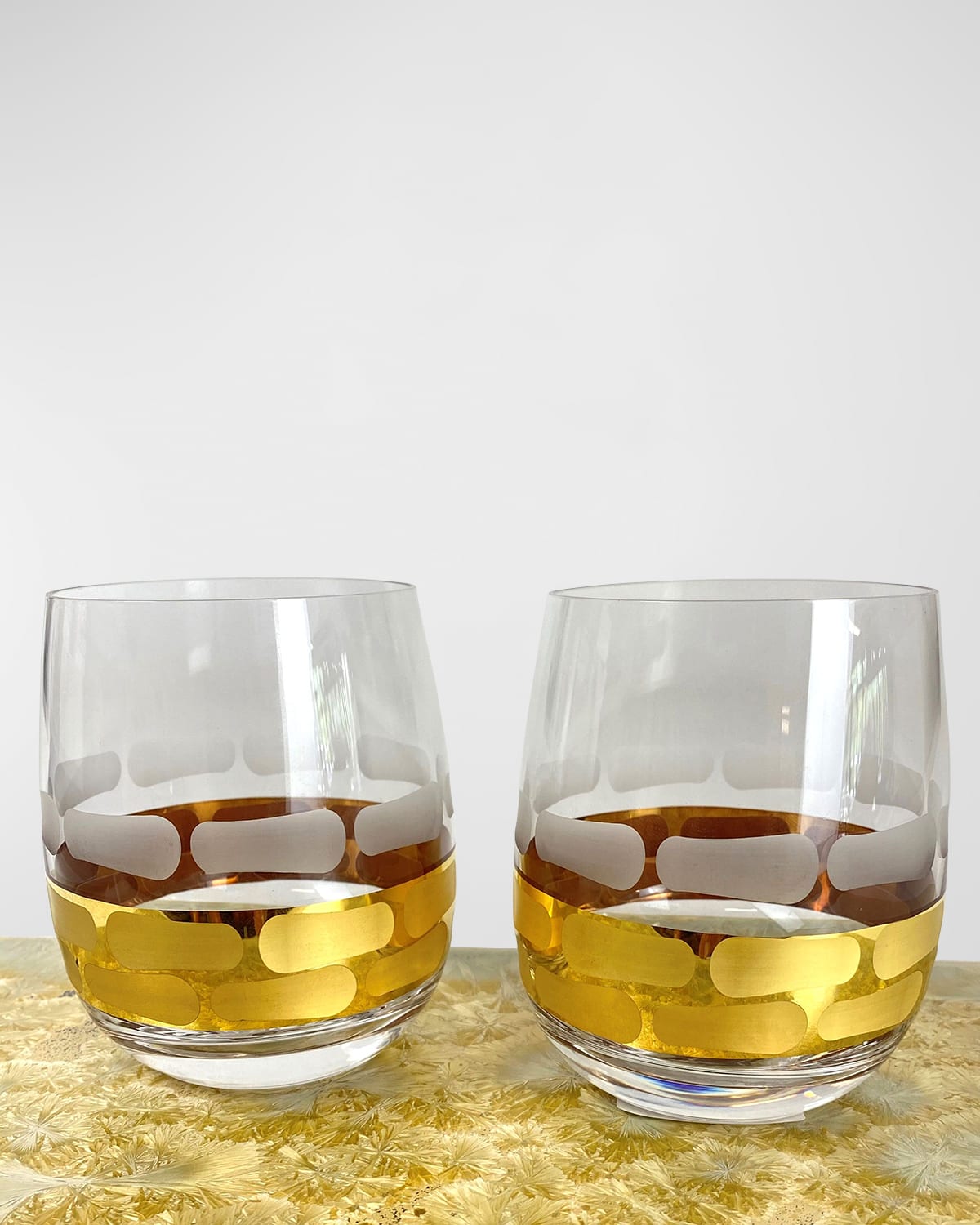 Michael Wainwright Truro Gold Stemless Wine Glasses, Set Of 2