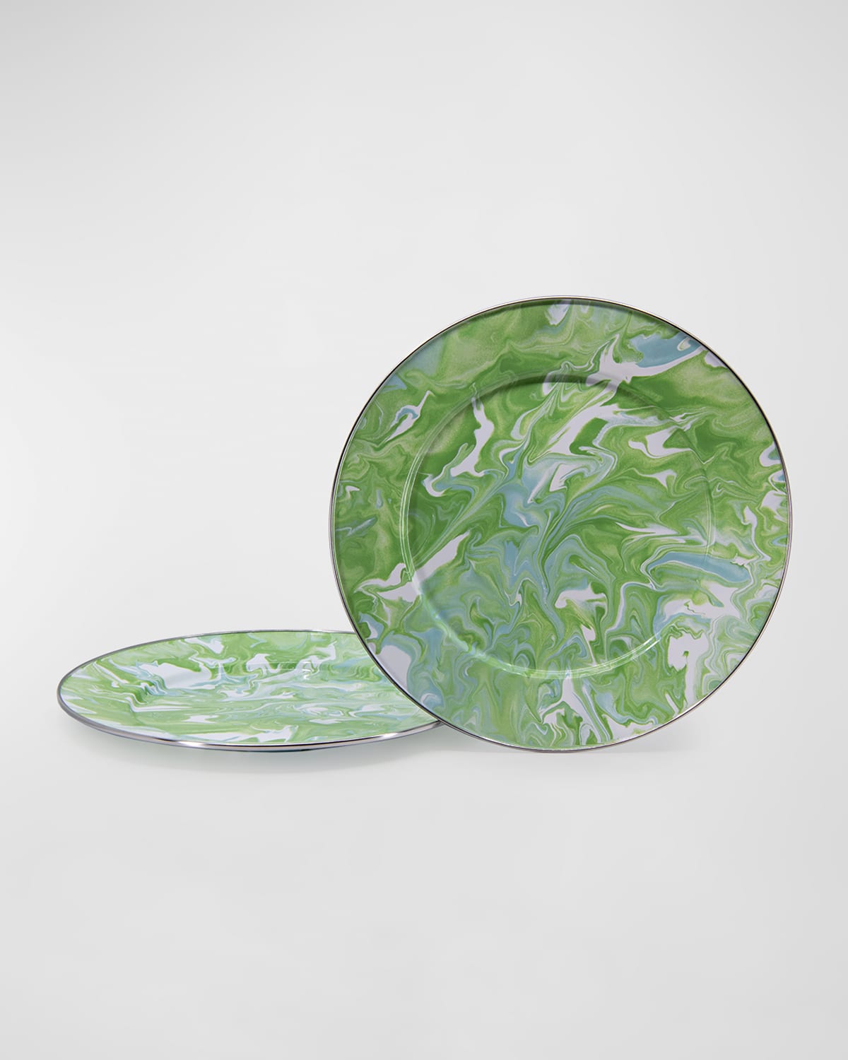 Golden Rabbit Modern Monet Charger Plates, Set Of 2