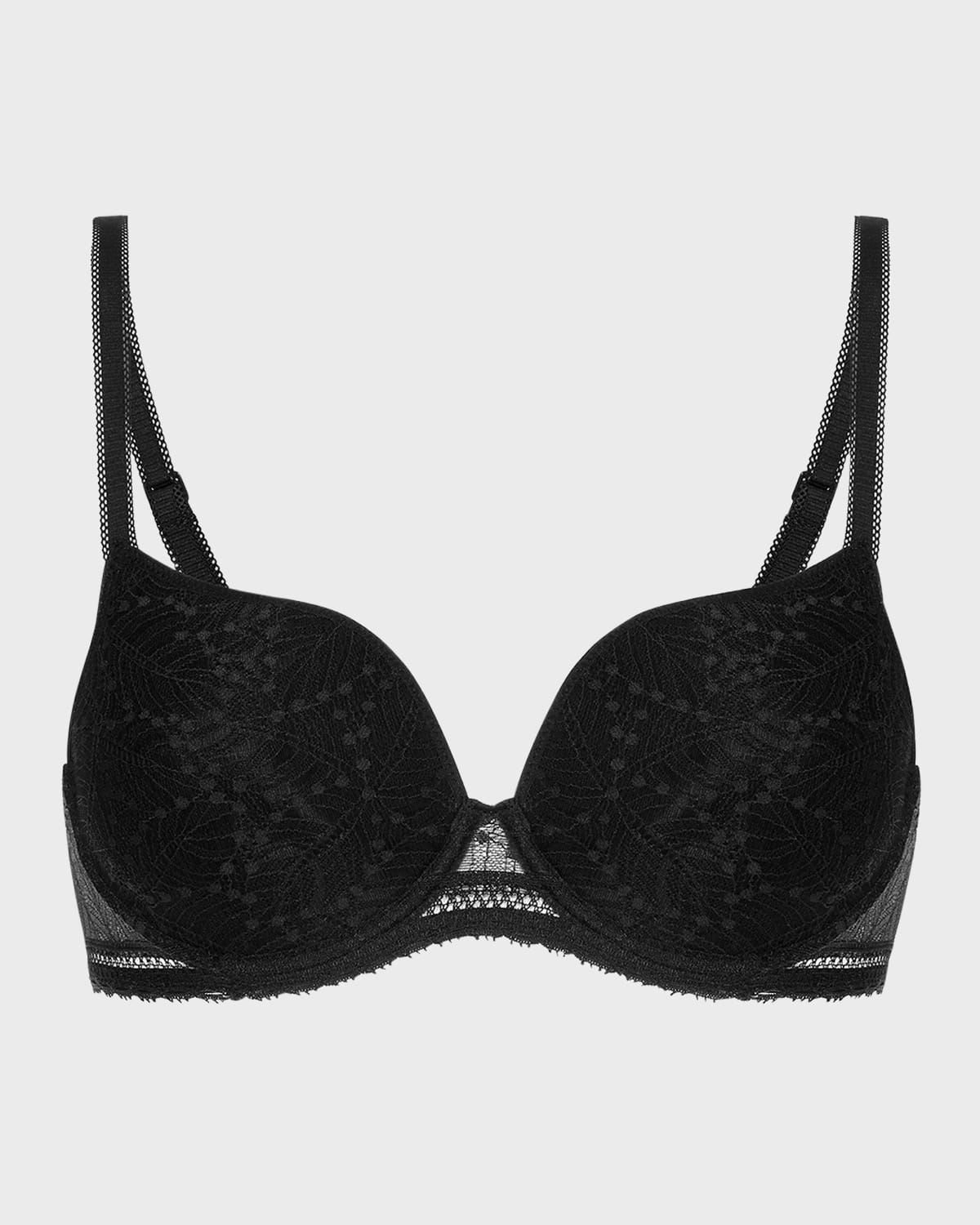 Simone Perele Comete Lace Plunge Bra In Black