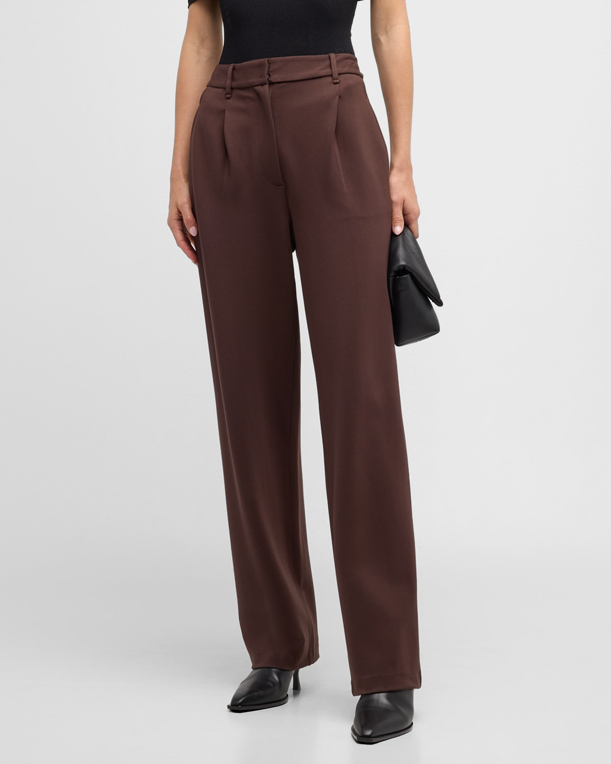 Rag & Bone Irina Slim Flared Pull-on Pants In Brown