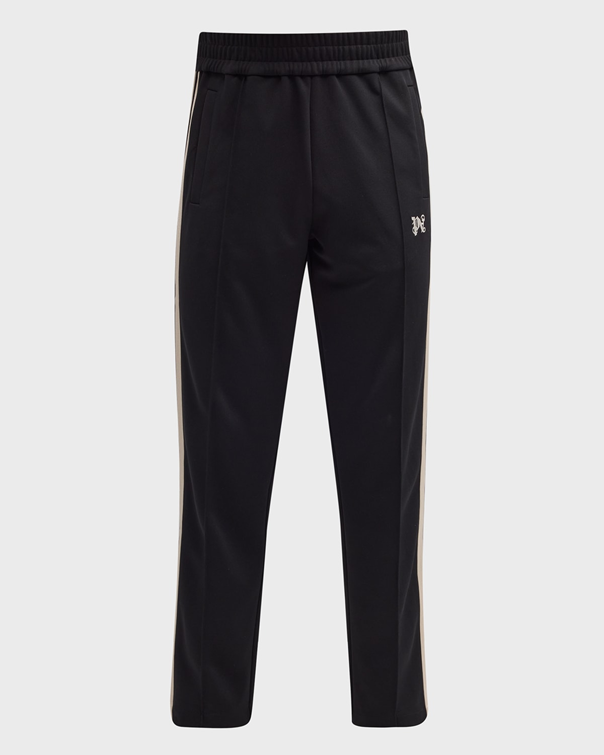Palm Angels Curved Logo Track Pants In Black Off