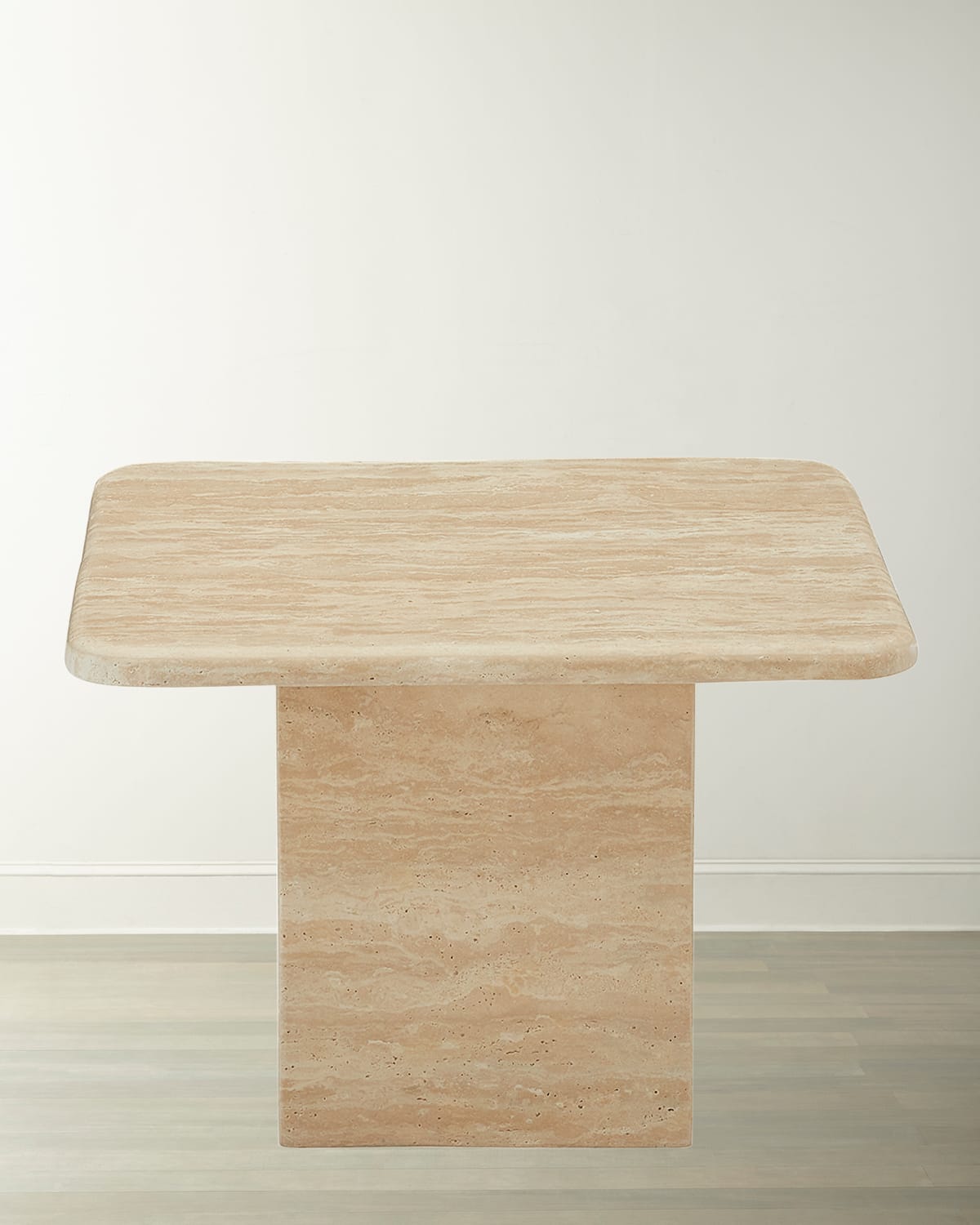 Travertine Small Nesting Table, 12.5"