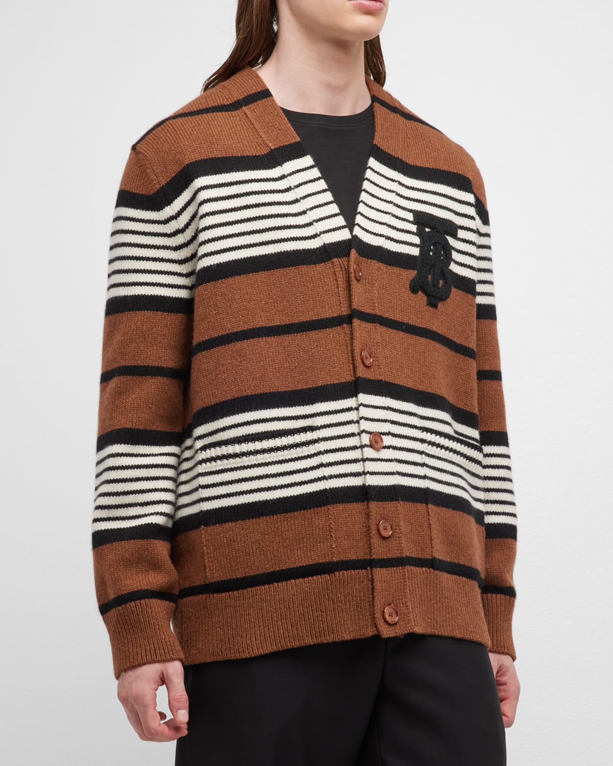 Burberry Striped wool and cashmere cardigan Smart Closet