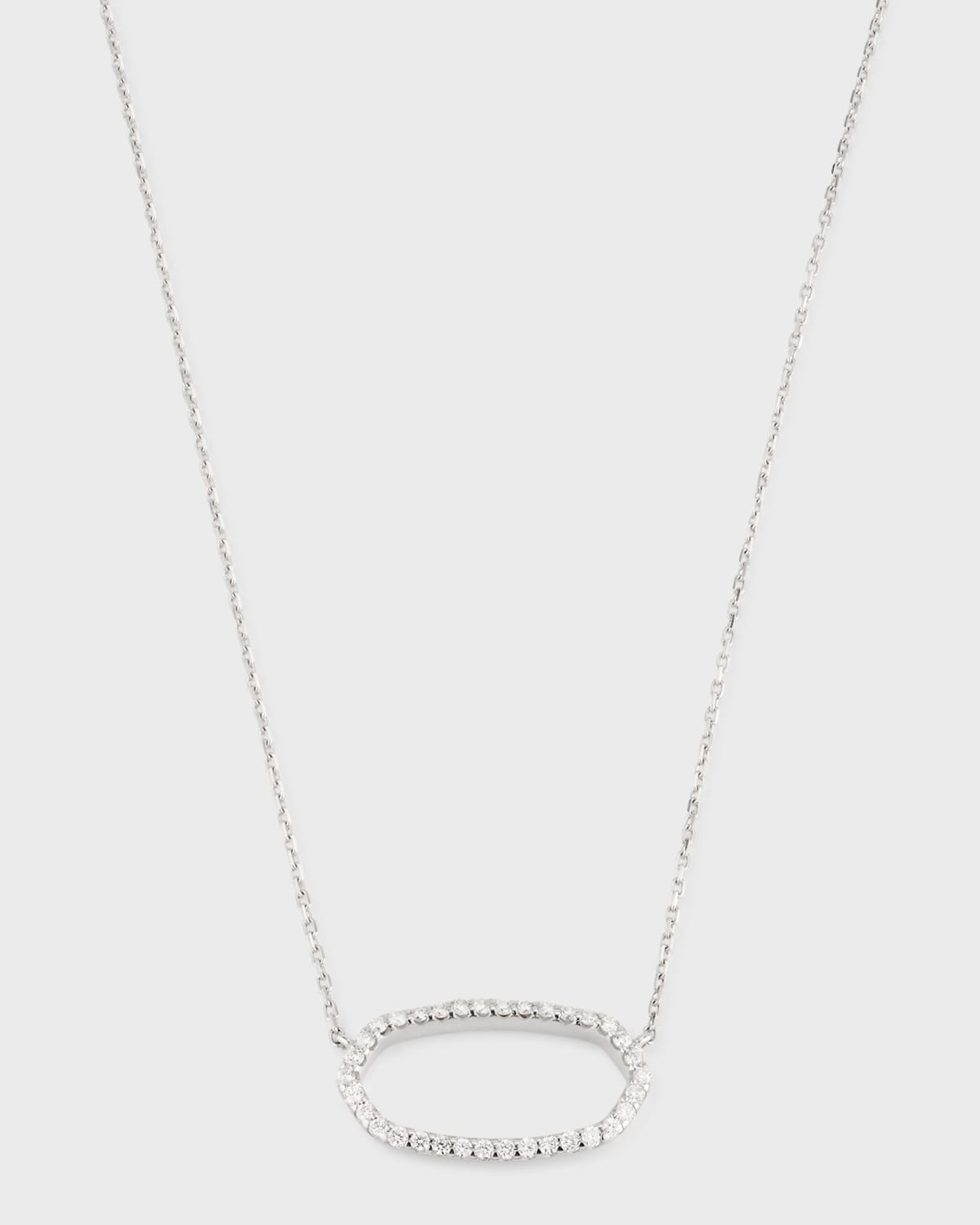 Elisa 14K White Gold Open Frame Diamond Pendant Necklace