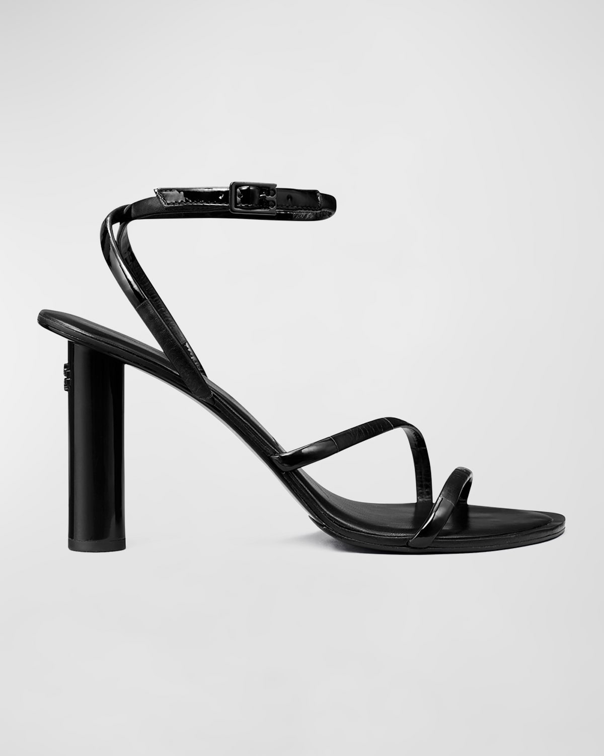 Tory Burch Split Mignon Strappy Heeled Sandals In Perfect Black / P