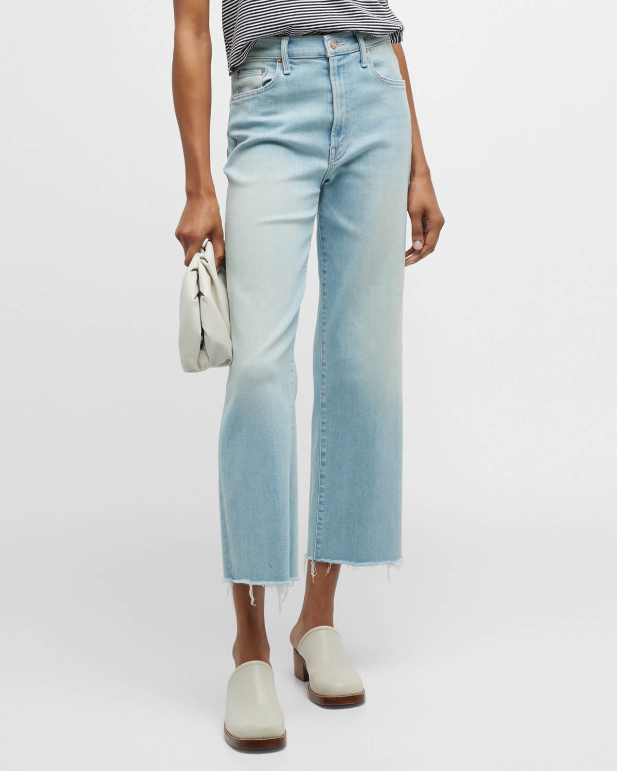 Mother The Rambler High Rise Ankle Straight Leg Jeans In Chill Pill In Chill Pill