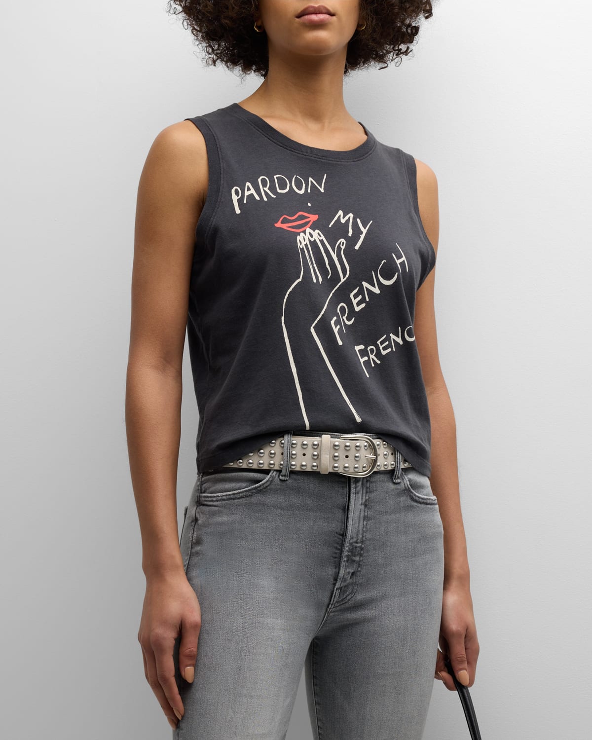 Mother The Strong And Silent Type Tank Top In French French Fre