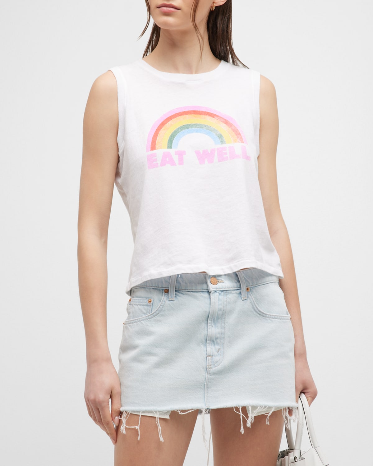 Mother The Strong And Silent Type Tank Top In Eat Eat Well