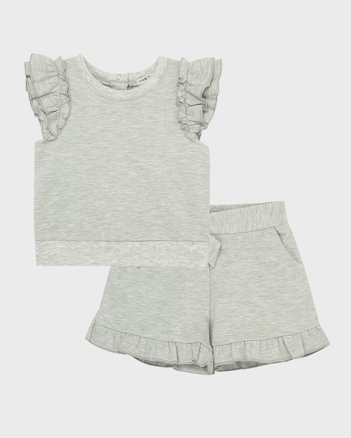 Girl's Ponte Top And Shorts Set, Size 12M-24M