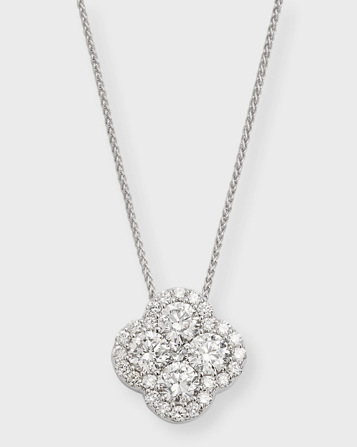 Neiman Marcus Diamonds 18k White Gold Diamond Pendant Necklace