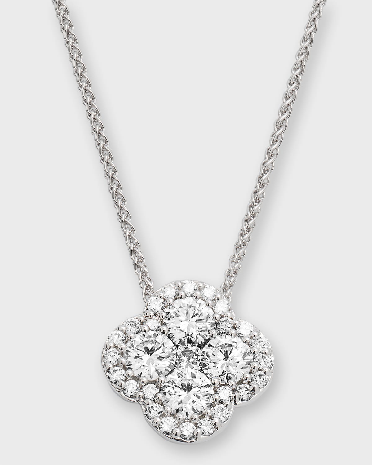 Neiman Marcus Diamonds 18k White Gold Diamond Pendant Necklace