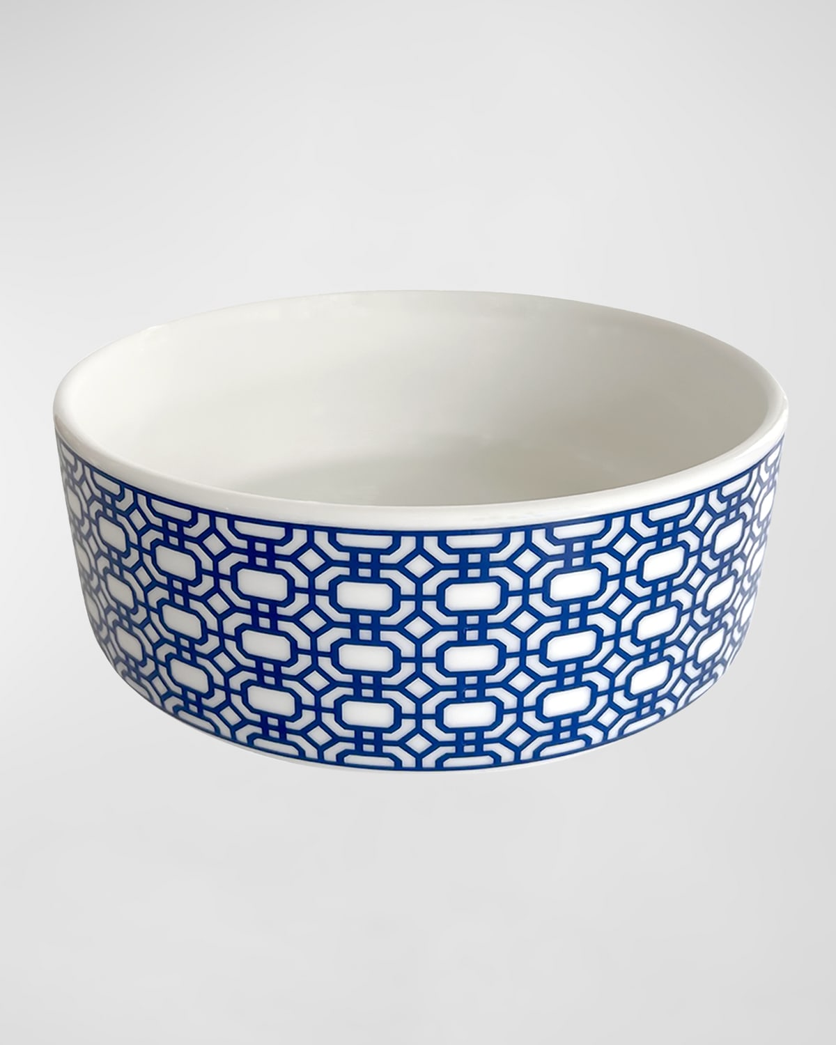 Shop Caskata Newport Garden Gate Medium Pet Bowl In Blue