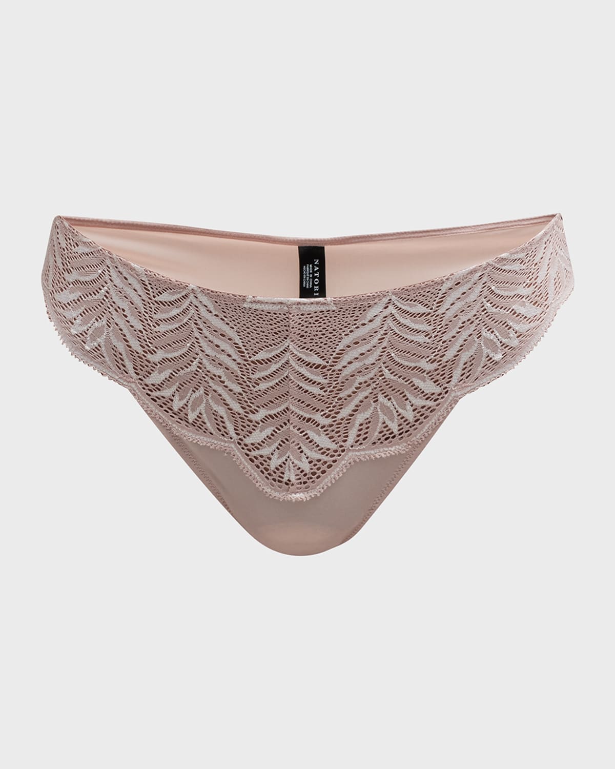 NATORI LUSH LACE-FRONT THONG