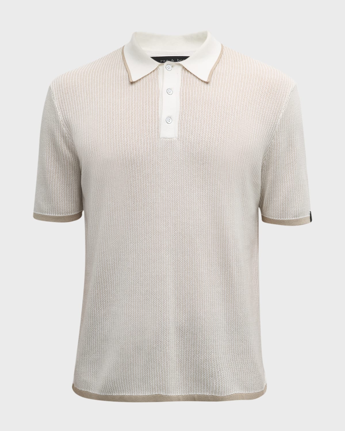 RAG & BONE MEN'S HARVEY KNIT POLO SHIRT