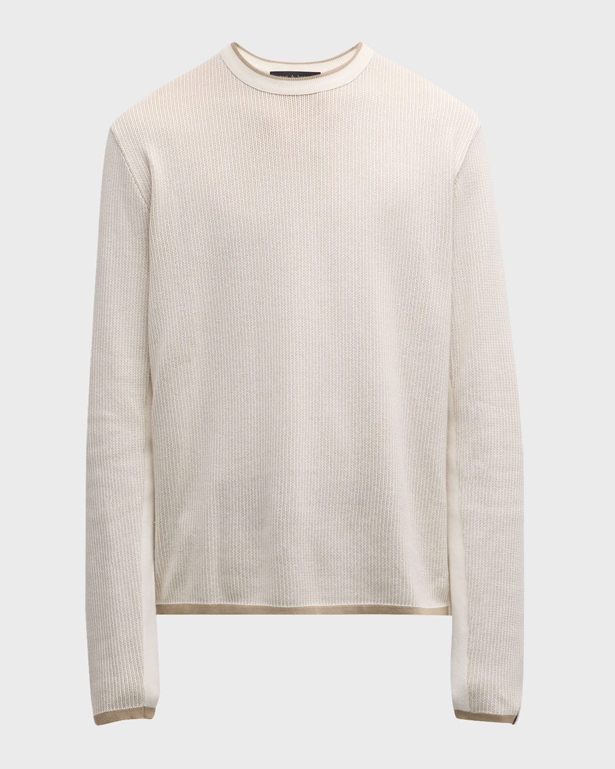 Shop Rag & Bone Men's Harvey Two-tone Knit T-shirt In Ivory