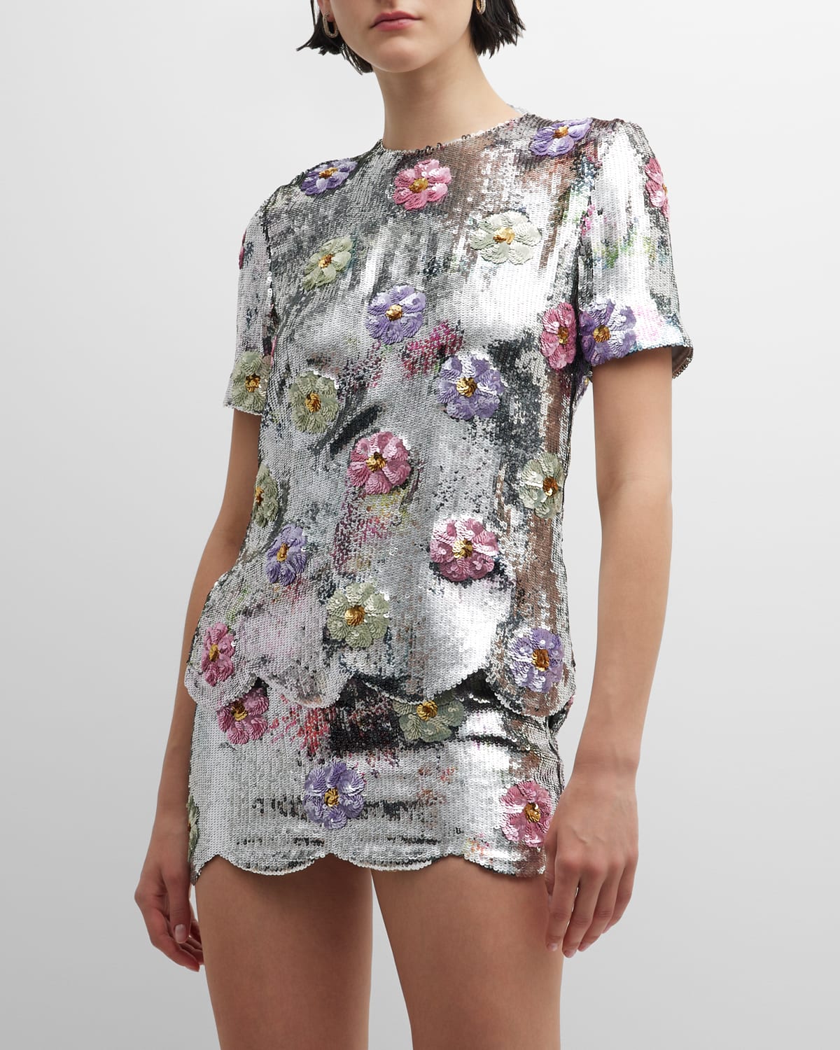 Sutton Floral Sequin Top