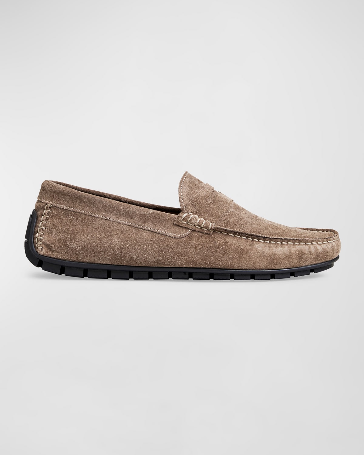 Shop Bruno Magli Men's Xane Suede Driver Loafers In Taupe Suede