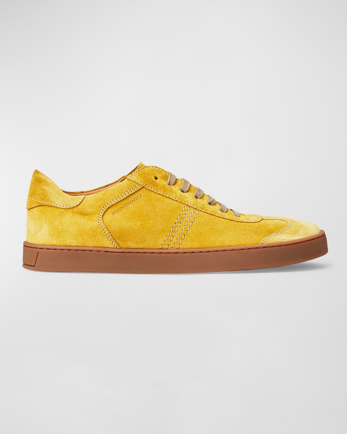 Shop Bruno Magli Men's Bono Suede Low-top Sneakers In Mimosa Suede