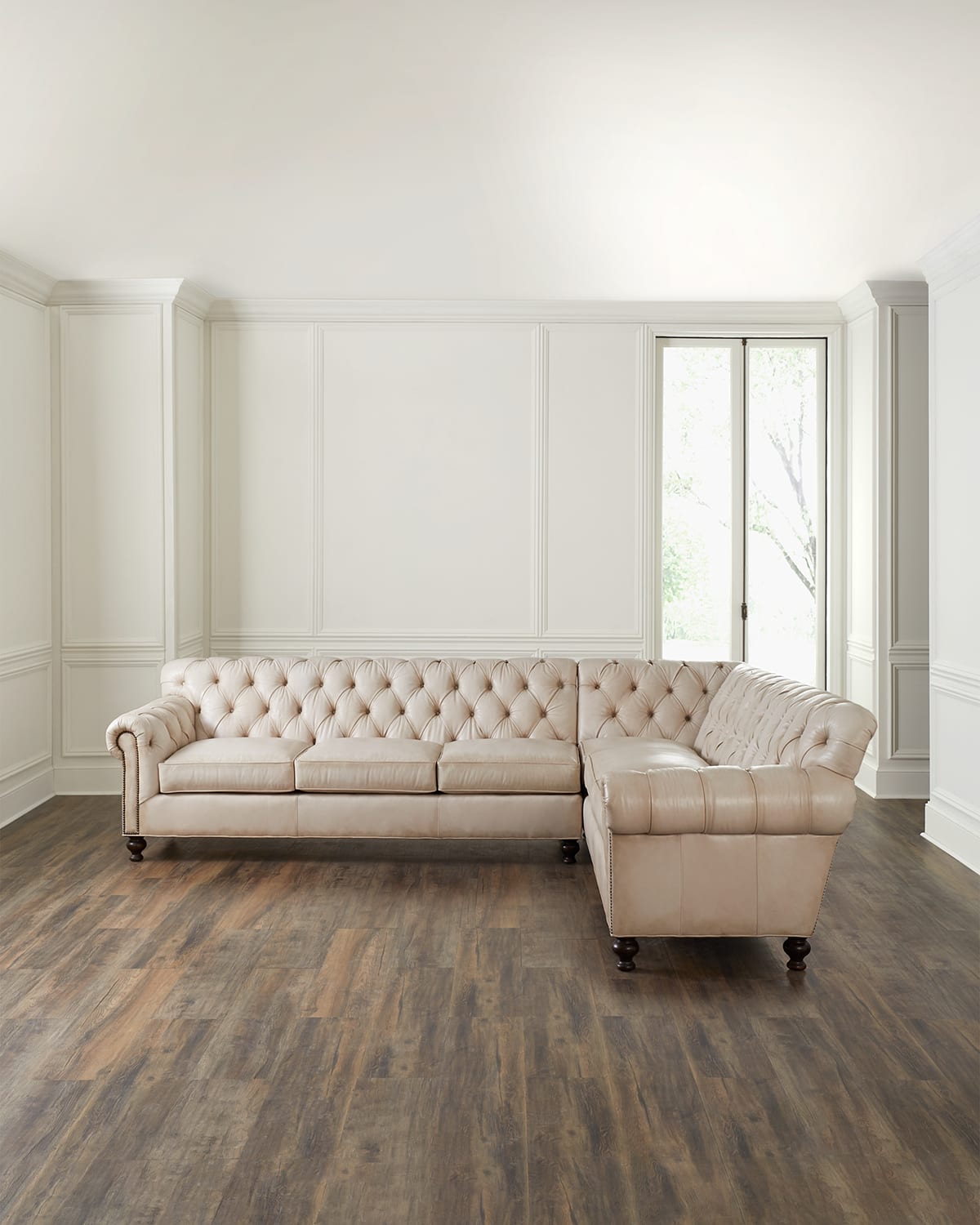 Old Hickory Tannery Valko Leather Right Return Sectional