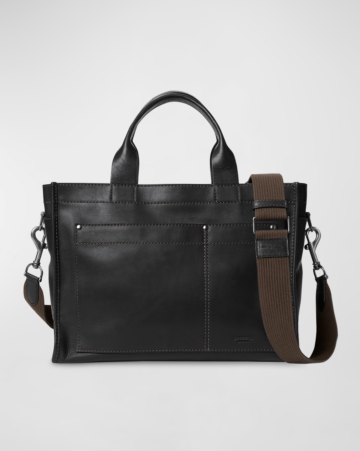 Shop Shinola Men's Bert Navigator Brief Tote Bag In Black