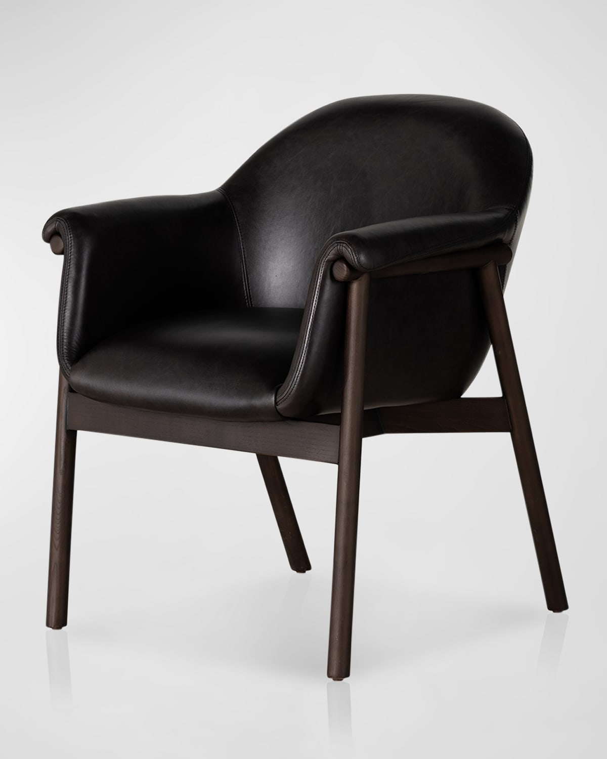 Sora Leather Dining Arm Chair