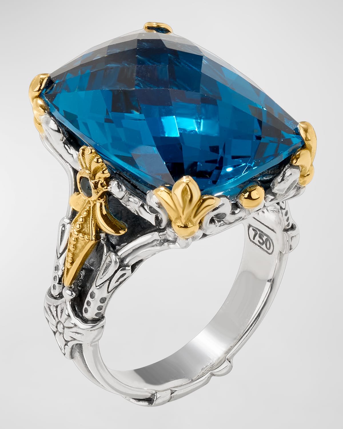 Konstantino 18k Gold Blue Spinal Ring