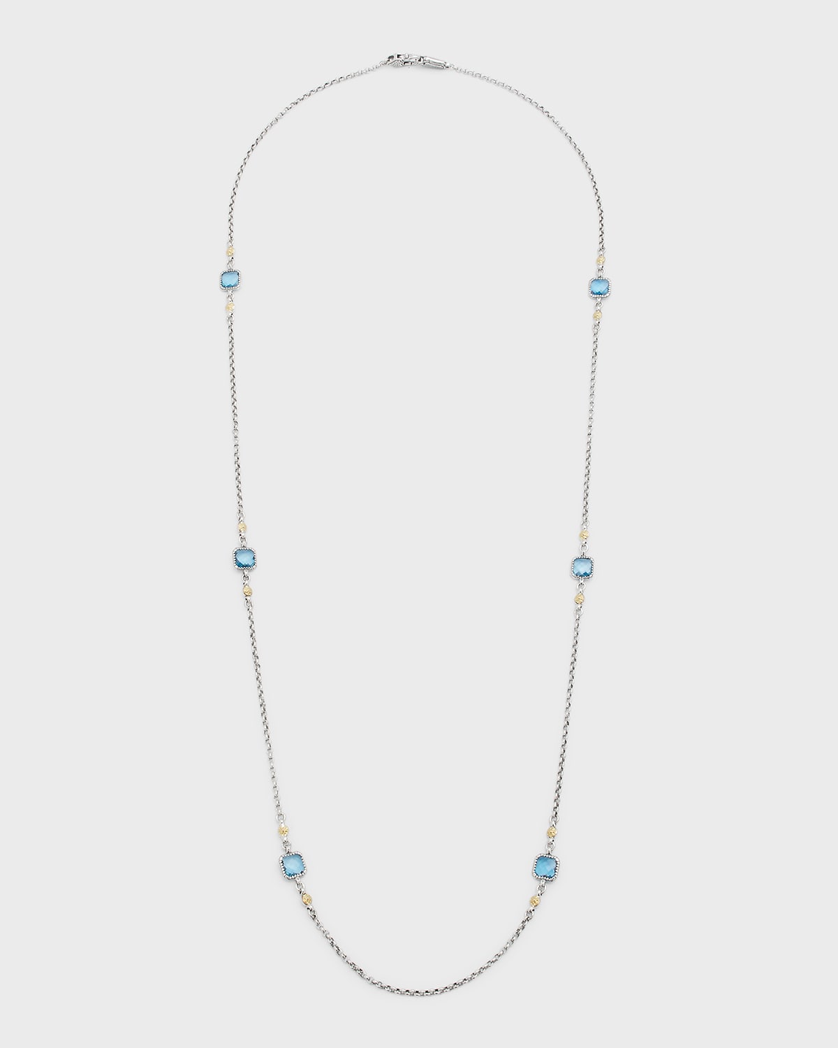 Konstantino Silver And Gold Blue Spinel Necklace