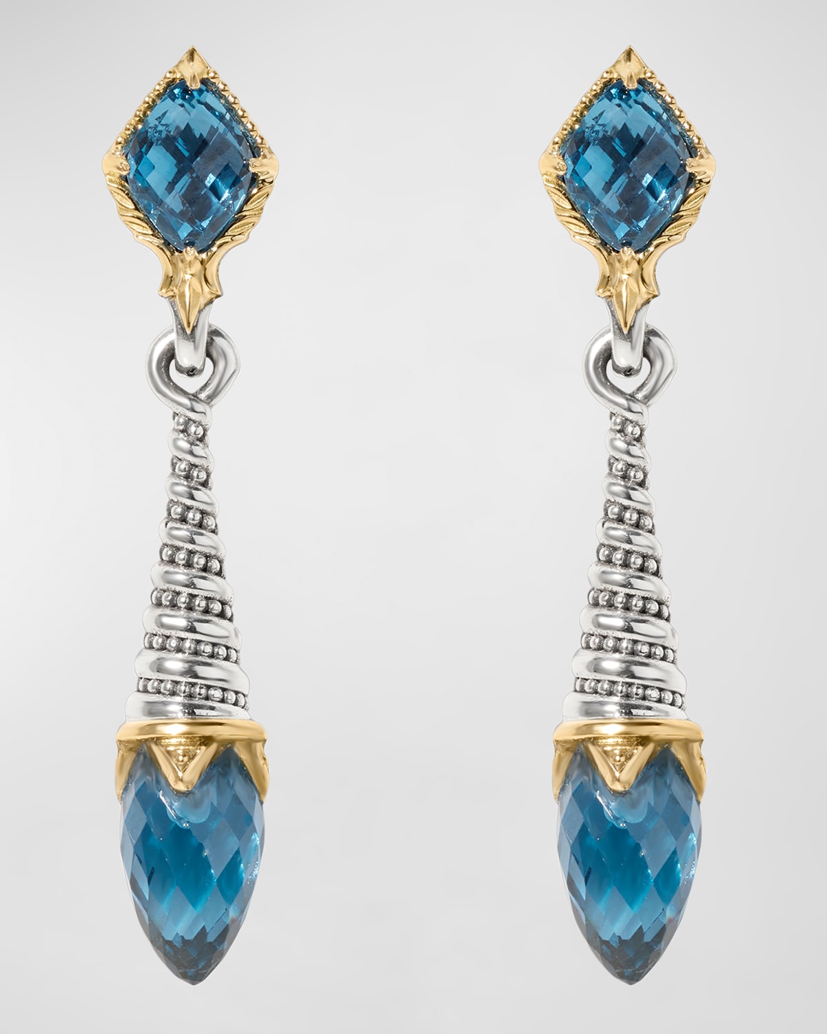 Shop Konstantino 18k Gold Blue Spinel Drop Earrings
