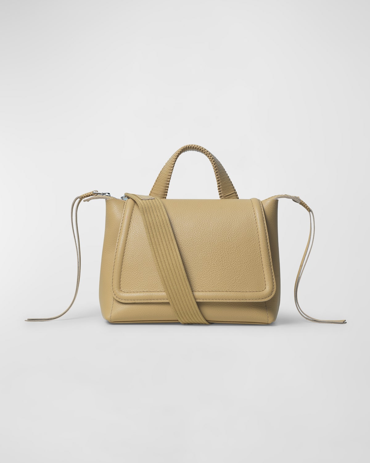 Callista Medium Grained Leather Top-Handle Bag