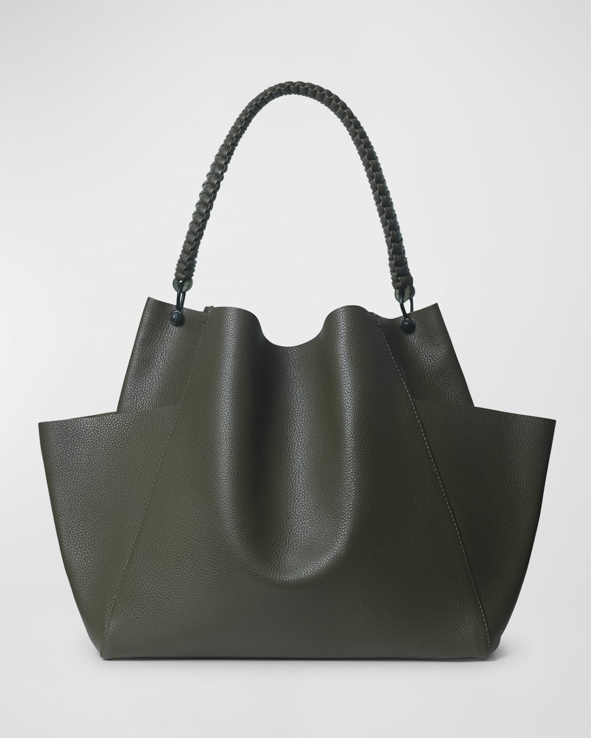 Grained Leather Shoulder Bag