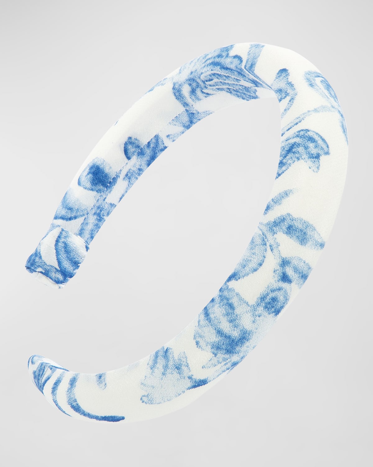 L. Erickson Usa Floral Padded Headband In Delft Floral