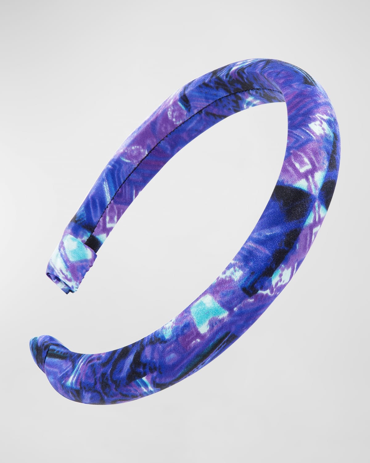 L. Erickson Usa Floral Padded Headband In Batik Blue