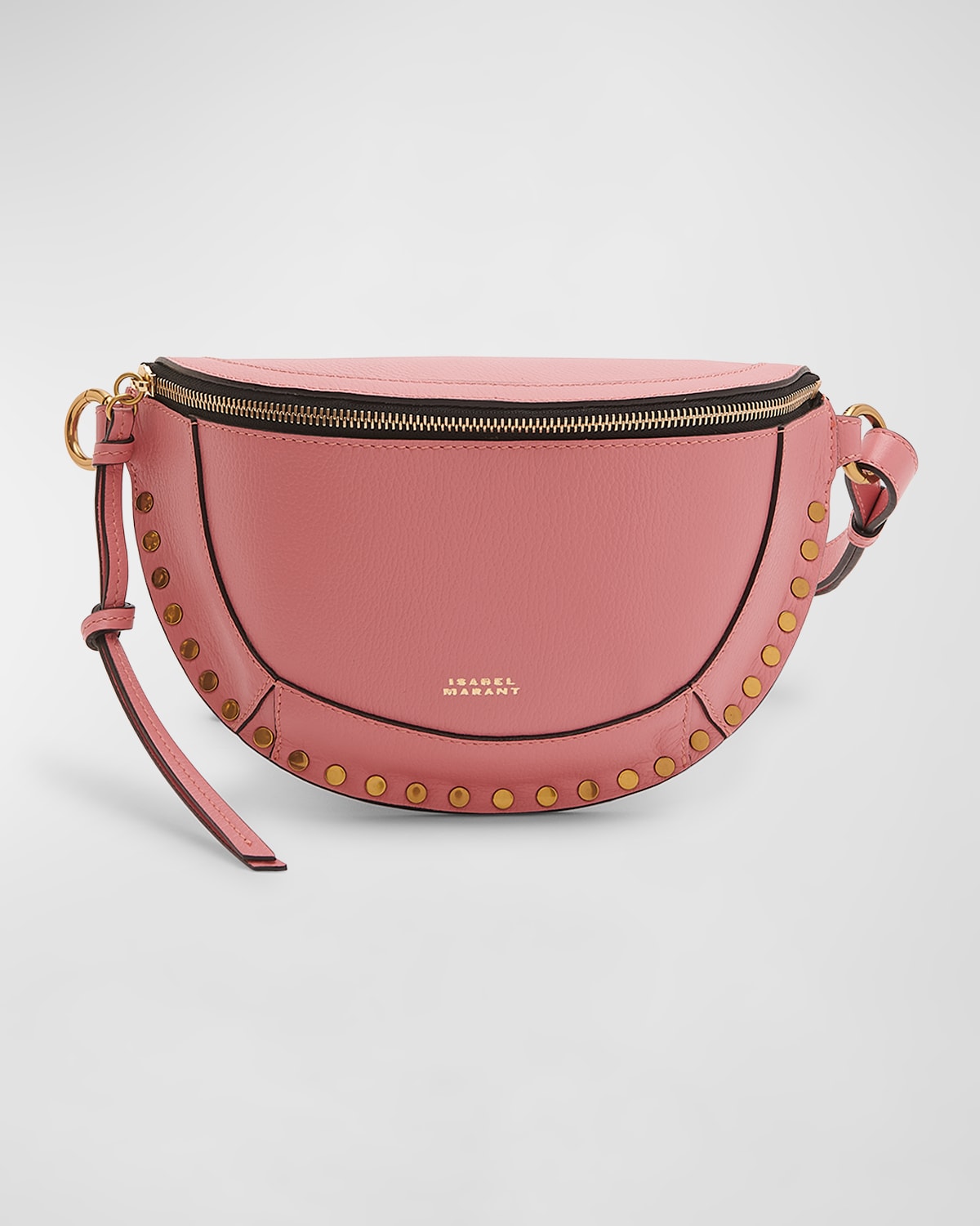Isabel Marant Skano Studded Leather Shoulder Bag In 40cp Candy Pink