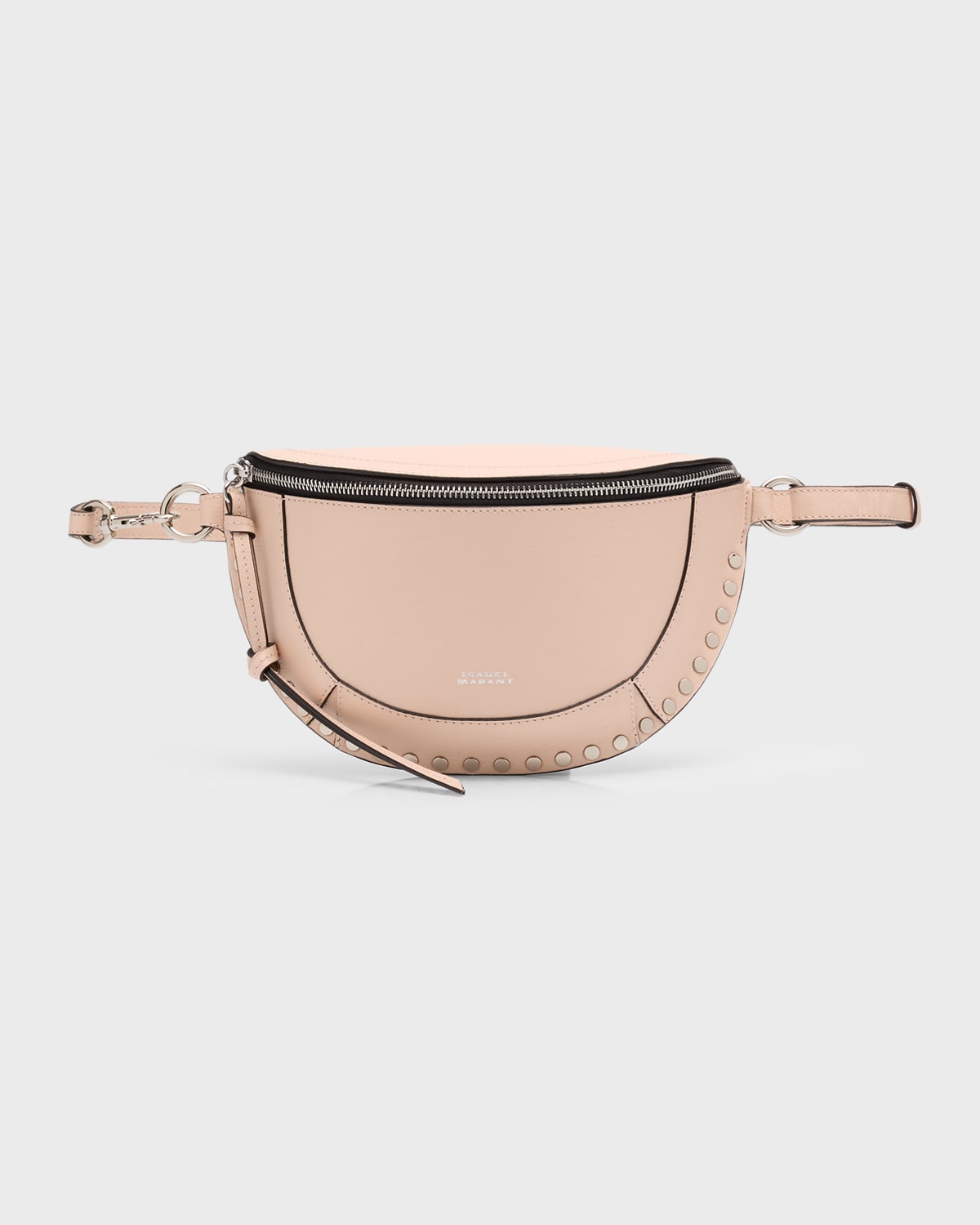 Isabel Marant Skano Studded Leather Shoulder Bag In Soft Pink