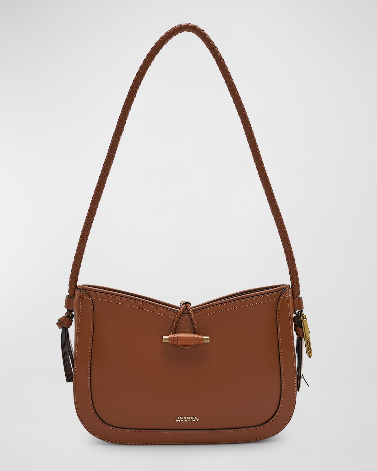 Isabel Marant Vigo Leather Shoulder Bag In 50co Cognac