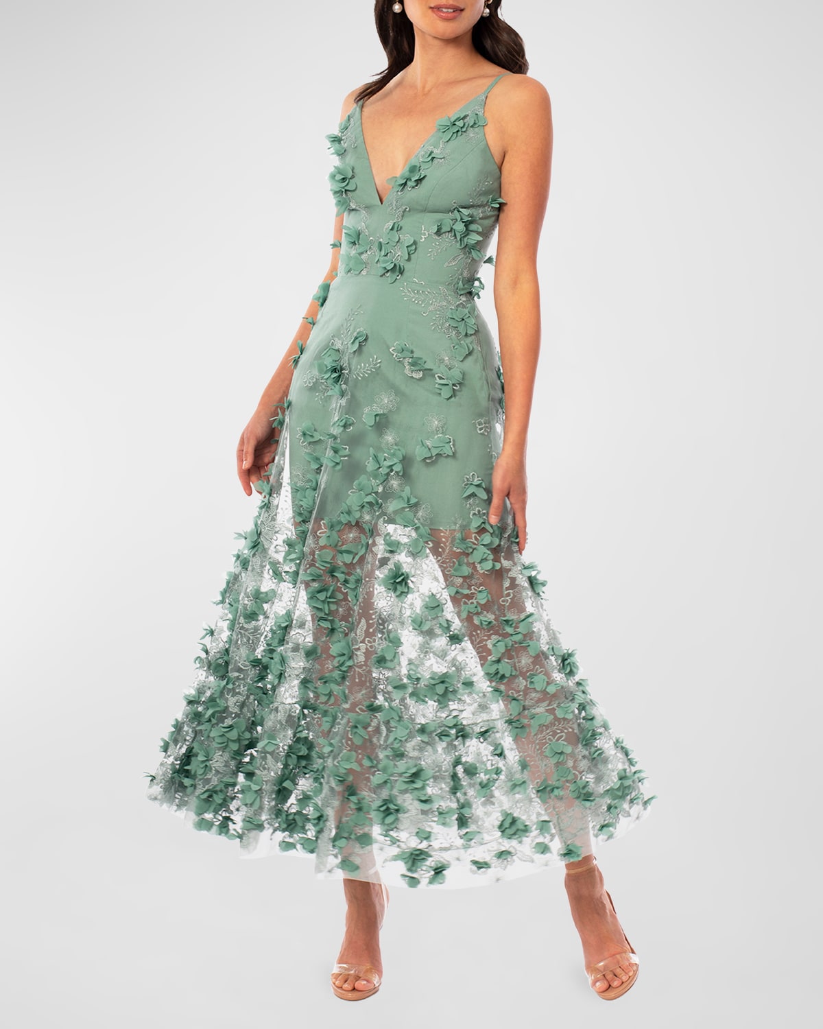 HELSI Vanessa Embroidered Floral Applique Maxi Dress