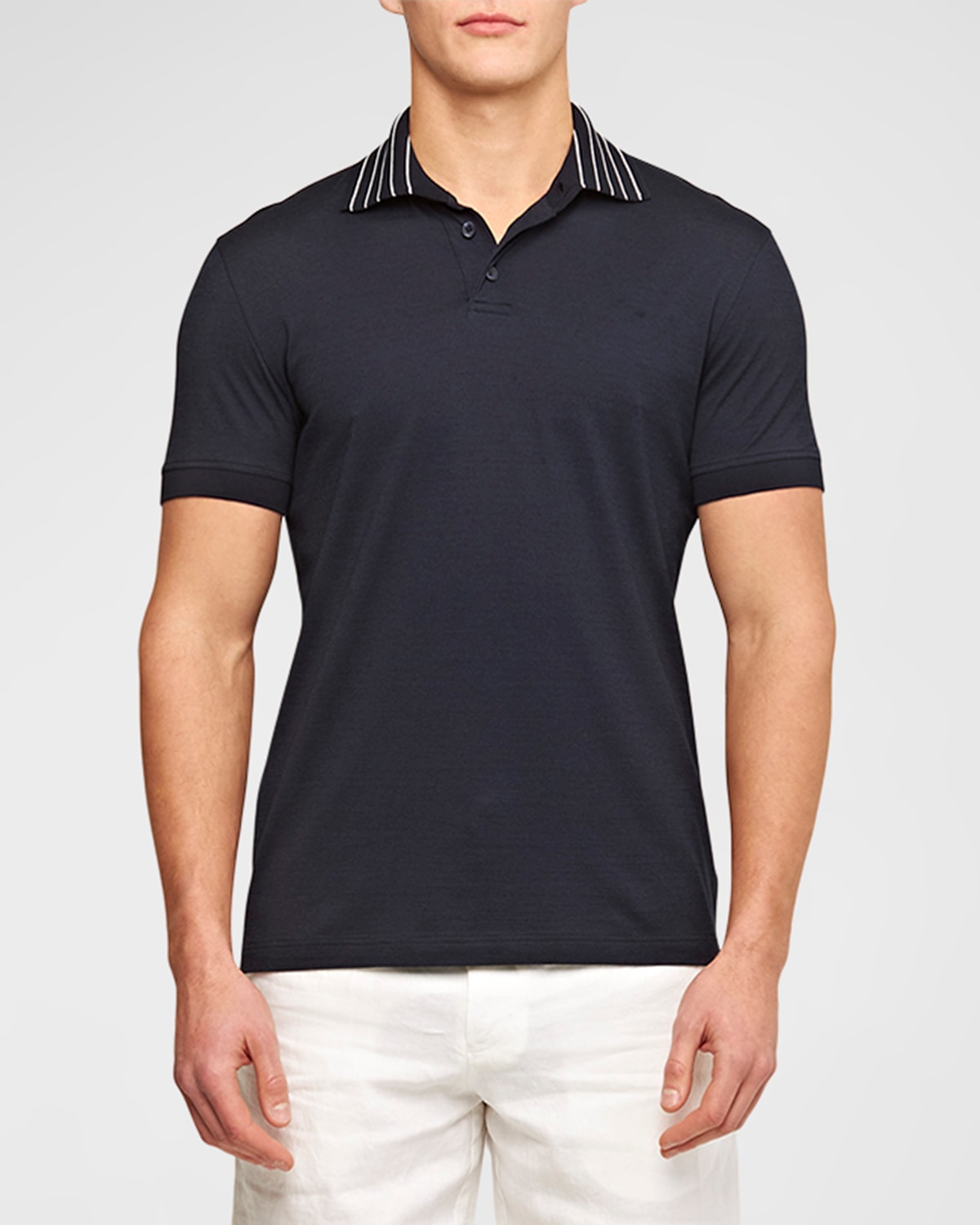 Orlebar Brown Dominic Stripe Polo Shirt In Black