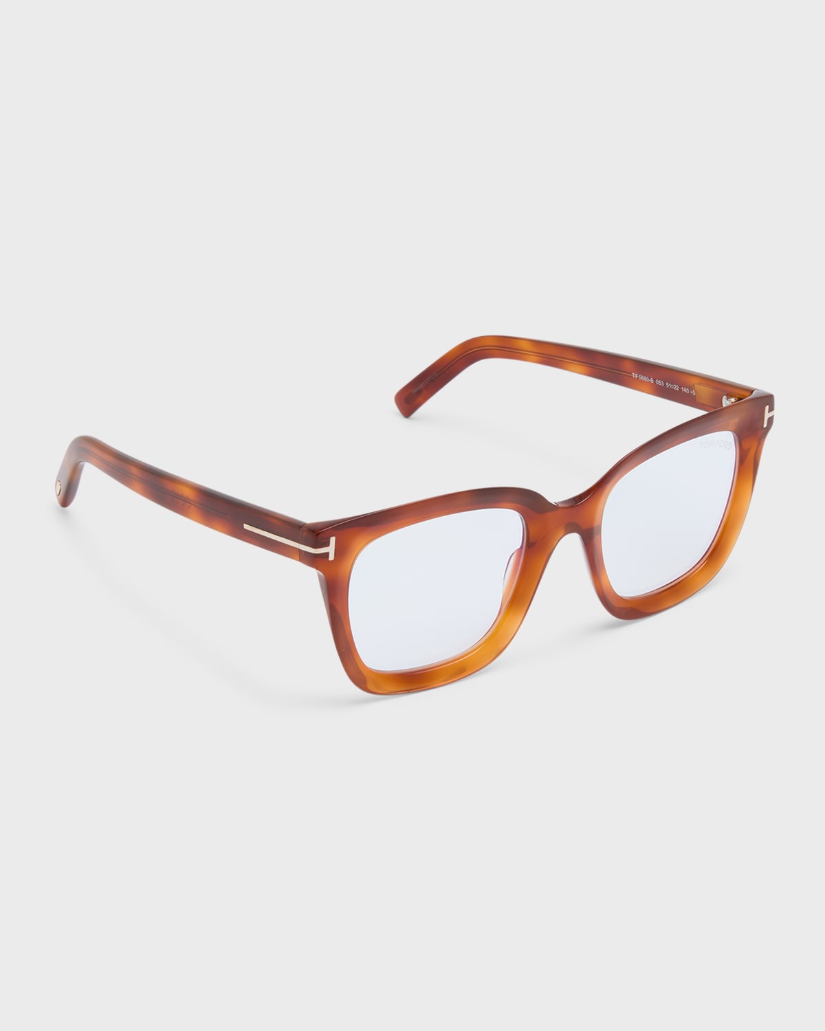 Tom Ford Amber Blue Blocking Square Acetate Glasses