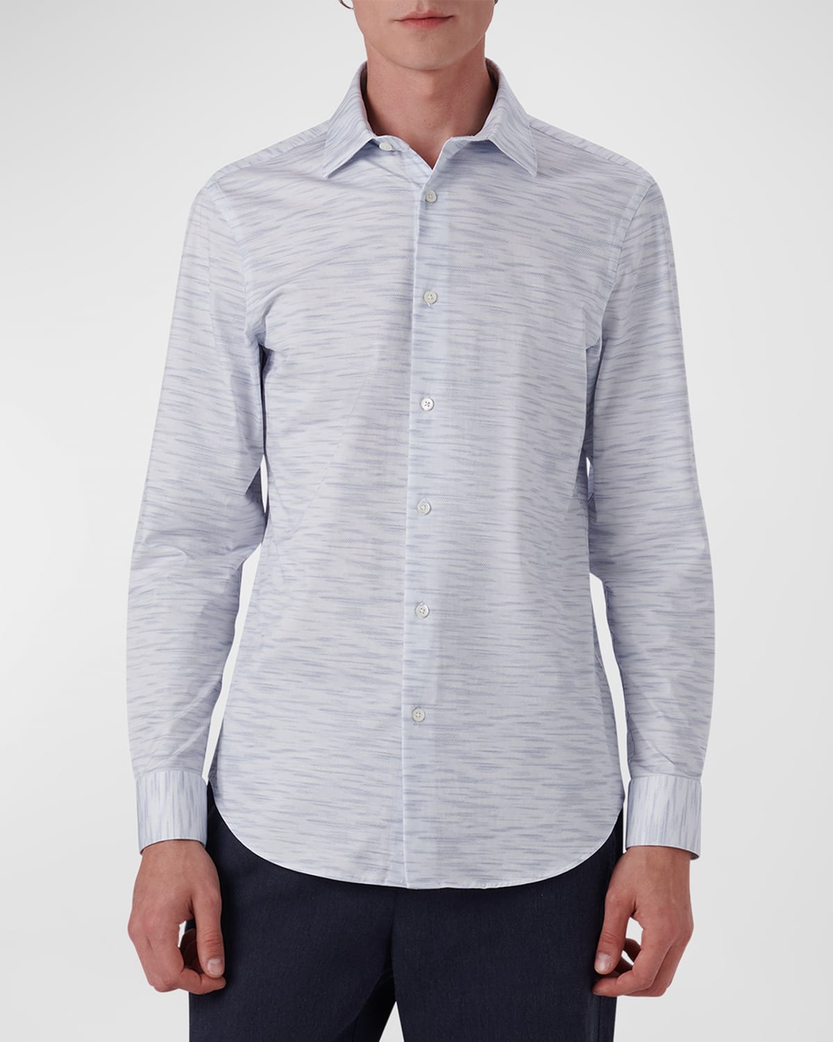 Bugatchi Men's Ooohcotton Tech Sport Shirt In White
