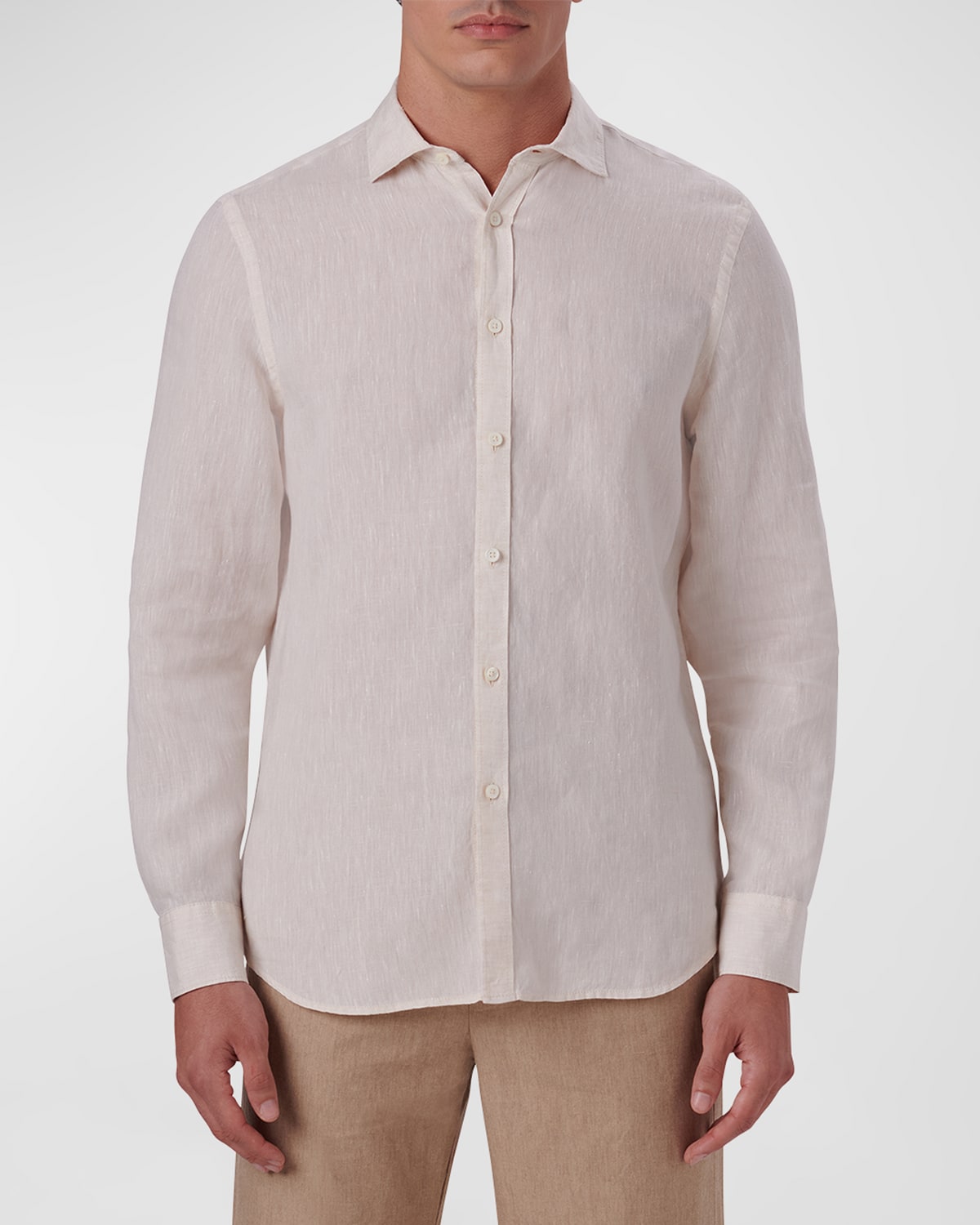 Bugatchi Men's Linen Sport Shirt